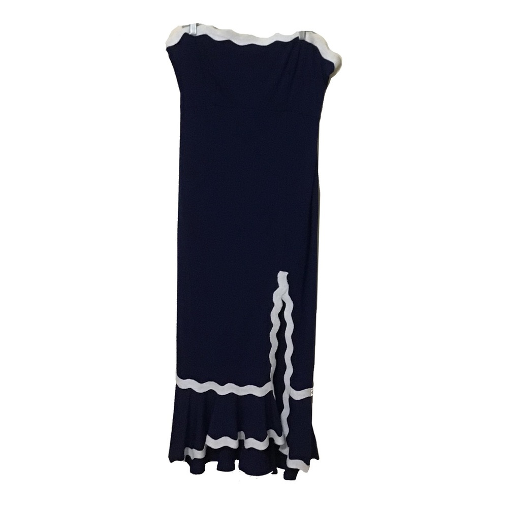 VENUS Cobalt Blue Strapless Stretch Maxi Dress